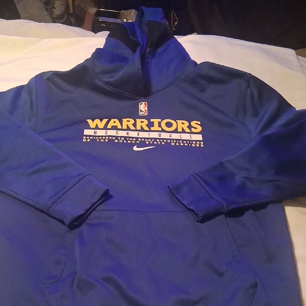 Nike Warriors Blue Hoodie with Yellow Accents - Picture 1 of 10
